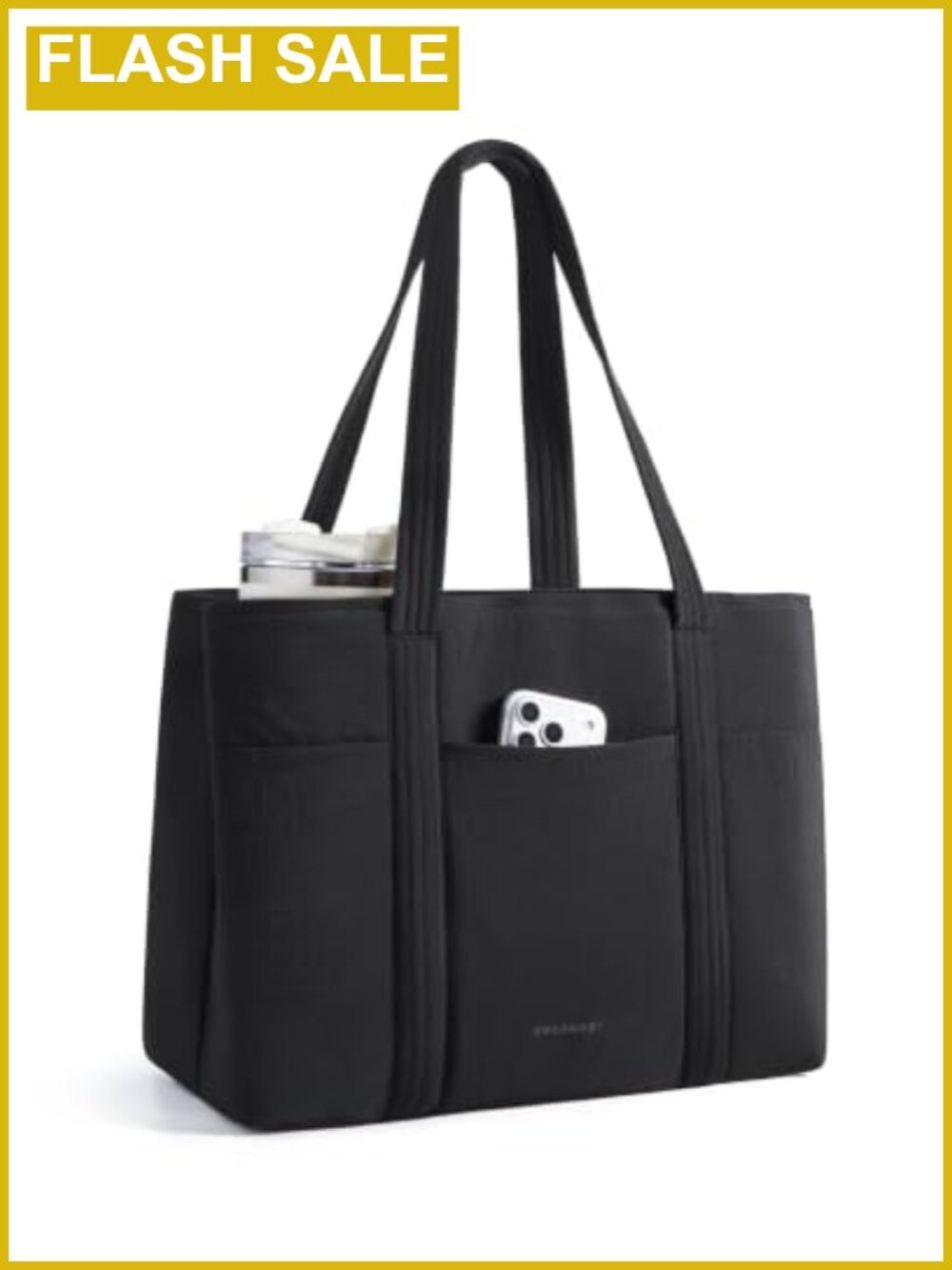 BAGSMART Tote Bag for Women with Compartments Work Tote with Zipper